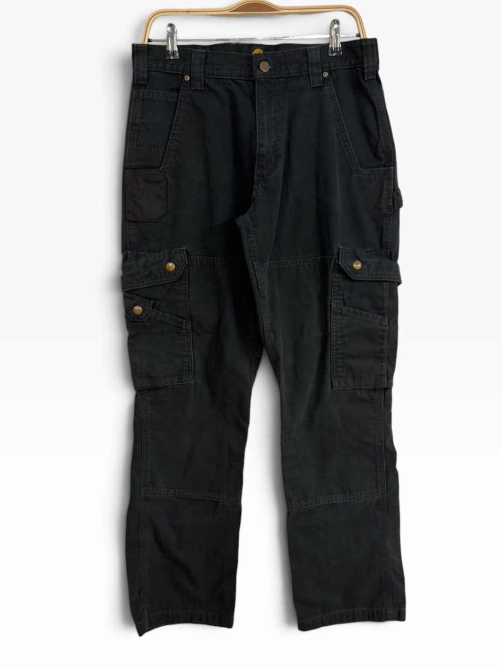 Carhartt B342 Men’s 32 Relaxed Fit Ripstop Cargo Work Pants Black Utility Rugged